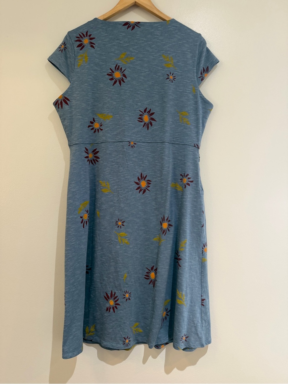 Toad & Co Women’s Rosemarie Dress Color-
Enamel Blue organic cotton XL - Picture 4 of 11